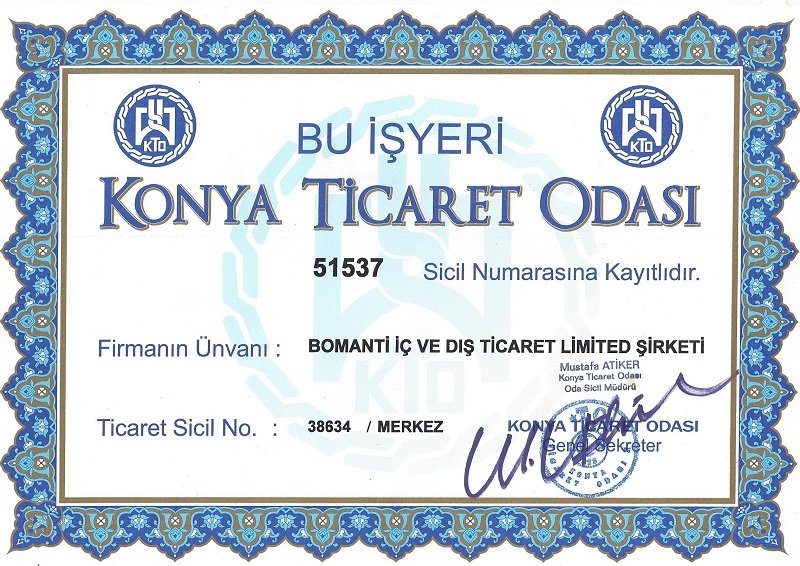 Bomanti Chamber of Commerce konya1