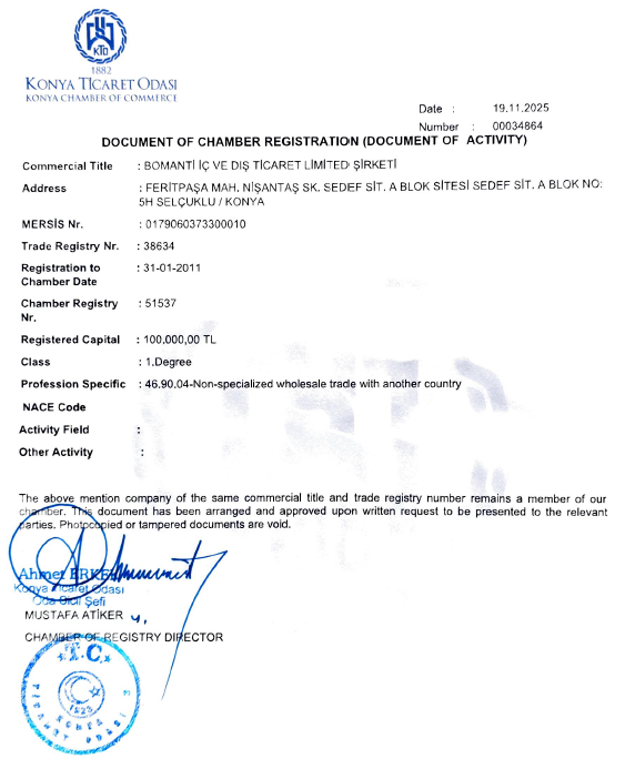 bomanti chamber of commerce registry