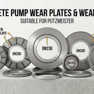 concrete pump wear plates and wear rings made in turkey by bomanti